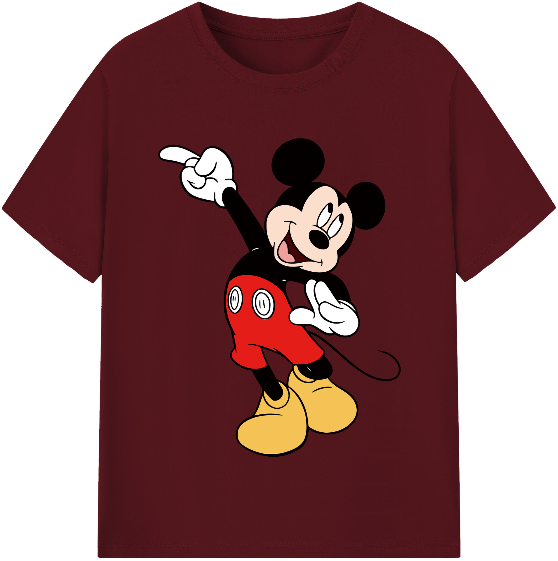 （画像用） ミッキーマウス Mickey Mouse 綿100％半袖Tシャツ（フロントプリント）